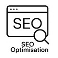 Search engine optimisation concept improving Google ranking visibility